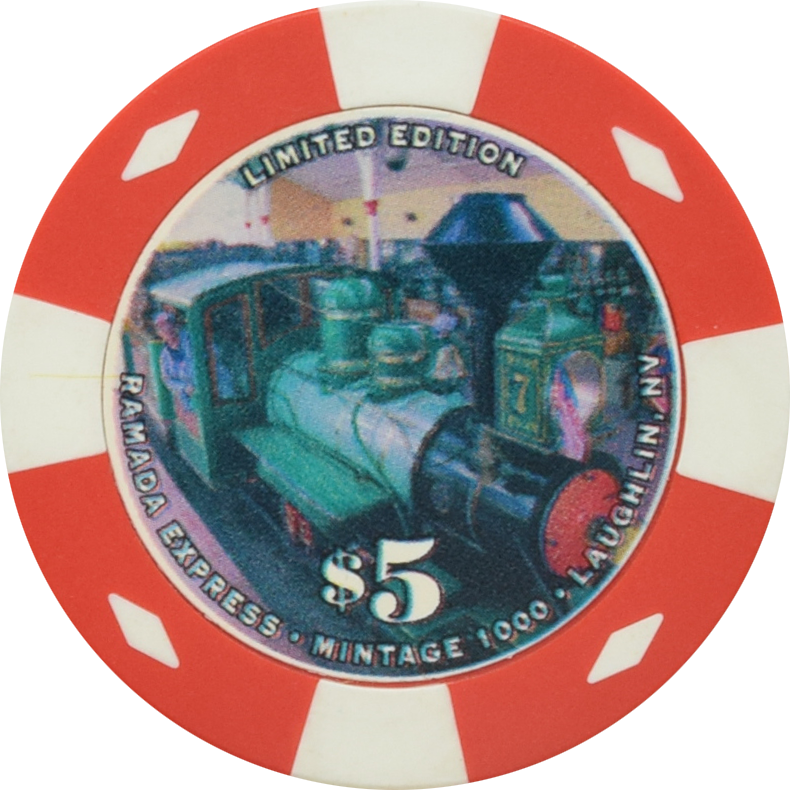 Ramada Express Casino Laughlin Nevada $5 Christmas Chip 1999