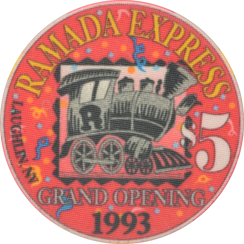 Ramada Express Casino Laughlin Nevada $5 Grand Opening Chip 1993