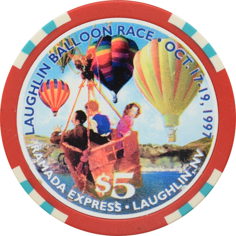 Ramada Express Casino Laughlin Nevada $5 Laughlin Balloon Race Chip 1997