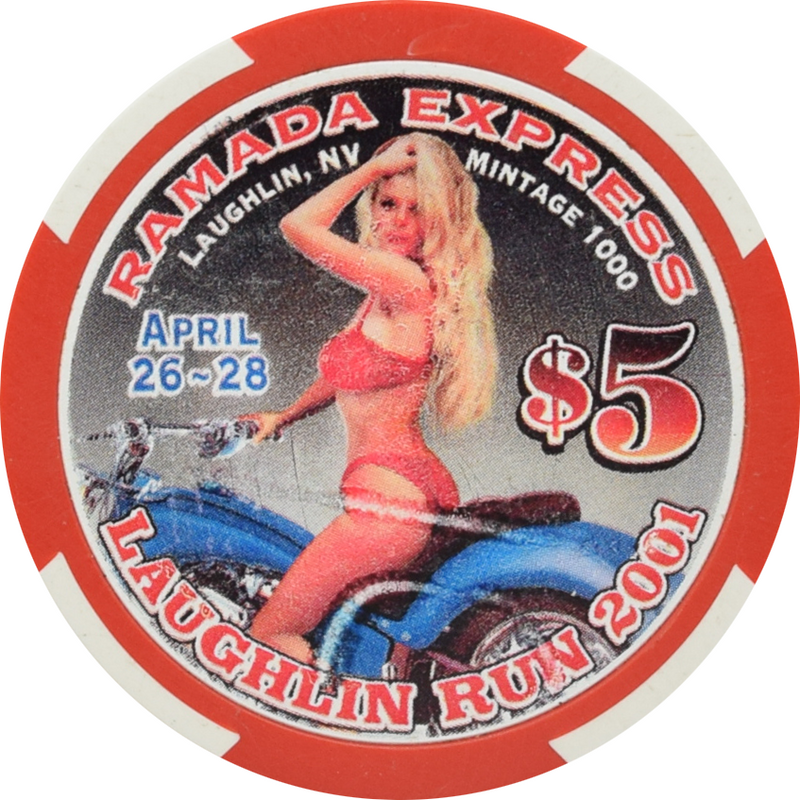 Ramada Express Casino Laughlin Nevada $5 Laughlin Run Chip 2001