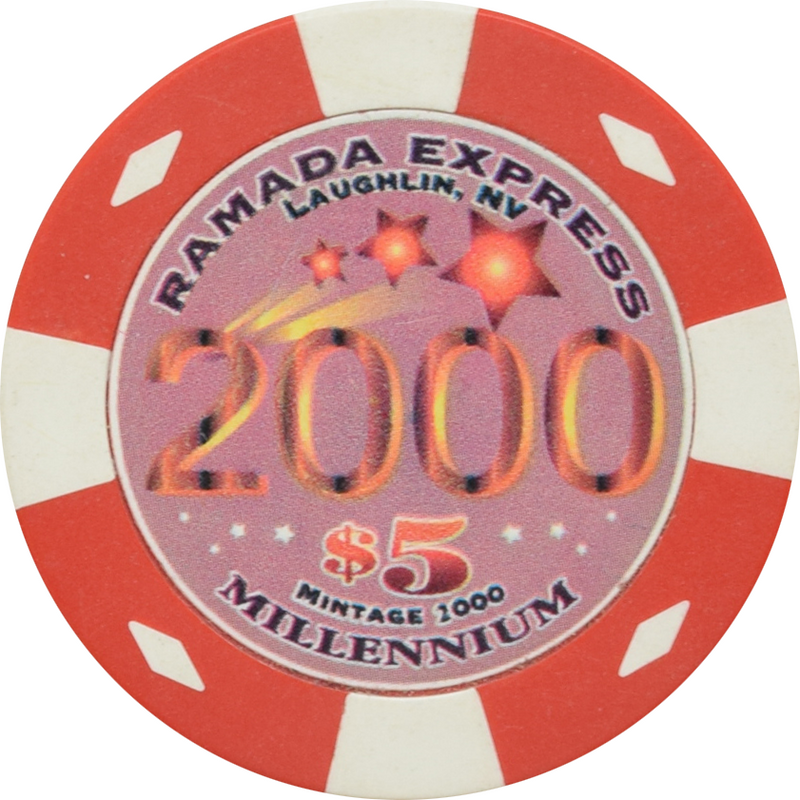 Ramada Express Casino Laughlin Nevada $5 Millennium Chip 2000