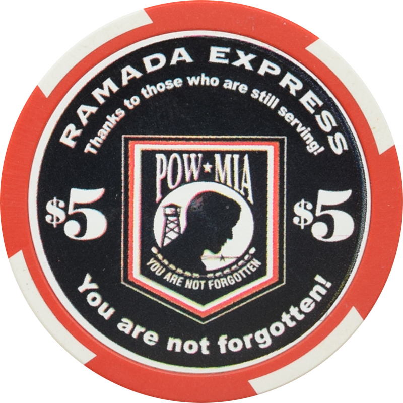 Ramada Express Casino Laughlin Nevada $5 POW*MIA Chip 2001