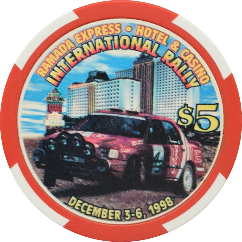 Ramada Express Casino Laughlin Nevada $5 International Rally Chip 1998