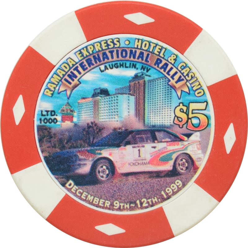 Ramada Express Casino Laughlin Nevada $5 International Rally Chip 1999