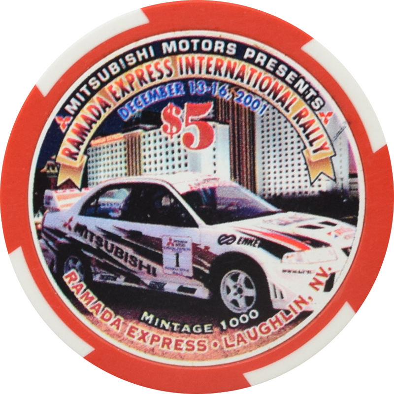 Ramada Express Casino Laughlin Nevada $5 International Rally Chip 2001