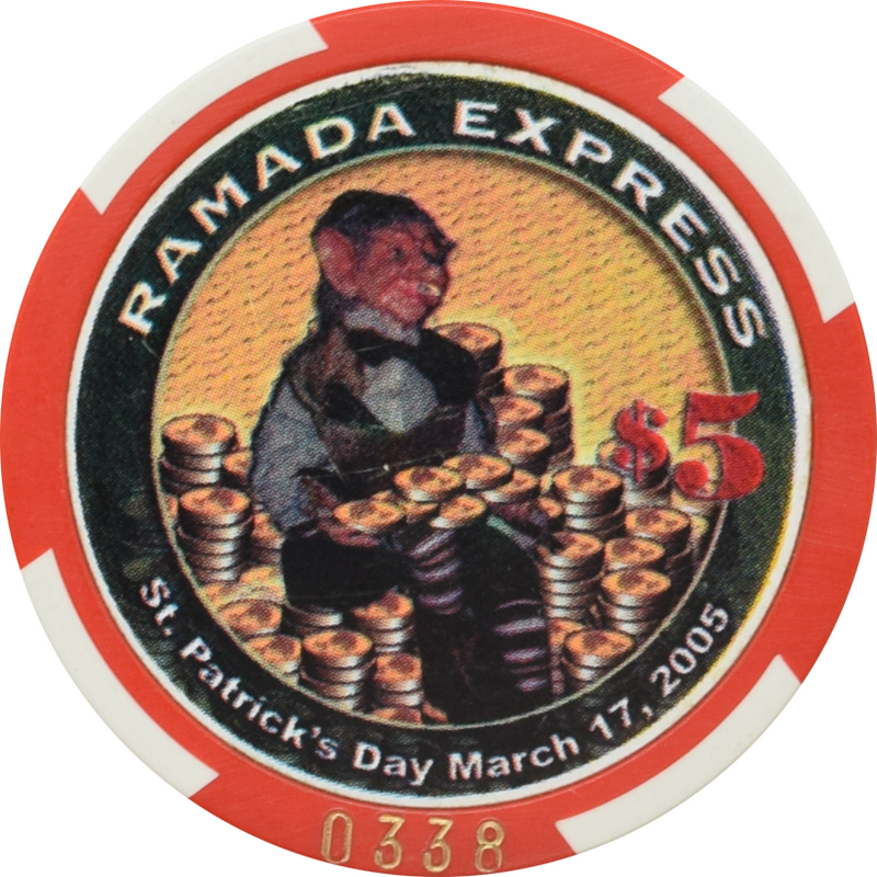 Ramada Express Casino Laughlin Nevada $5 St. Patrick's Day Chip 2005