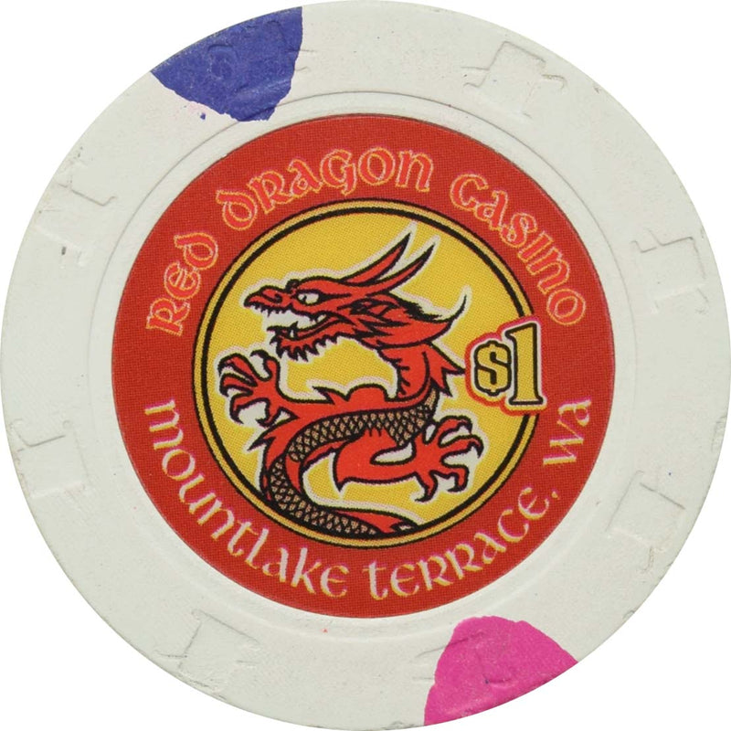 Red Dragon Casino Mountlake Terrace Washington $1 Chip
