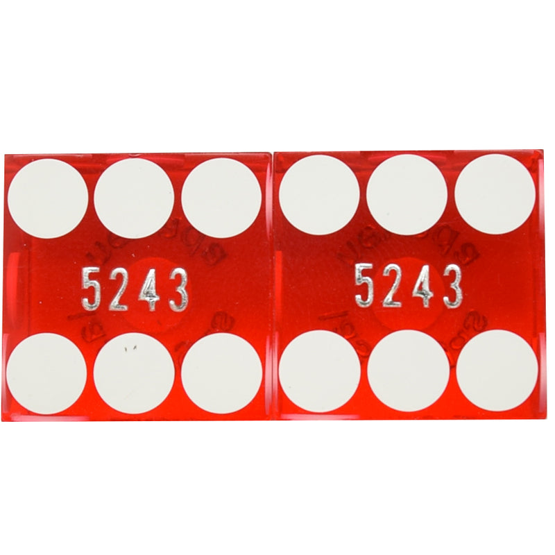 Red Rock Casino Used Pair of Matching Number Dice