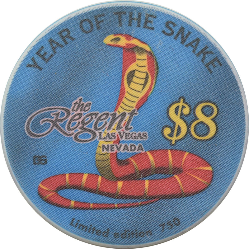 The Regent Casino Las Vegas Nevada $8 Year of the Snake Chip 2001
