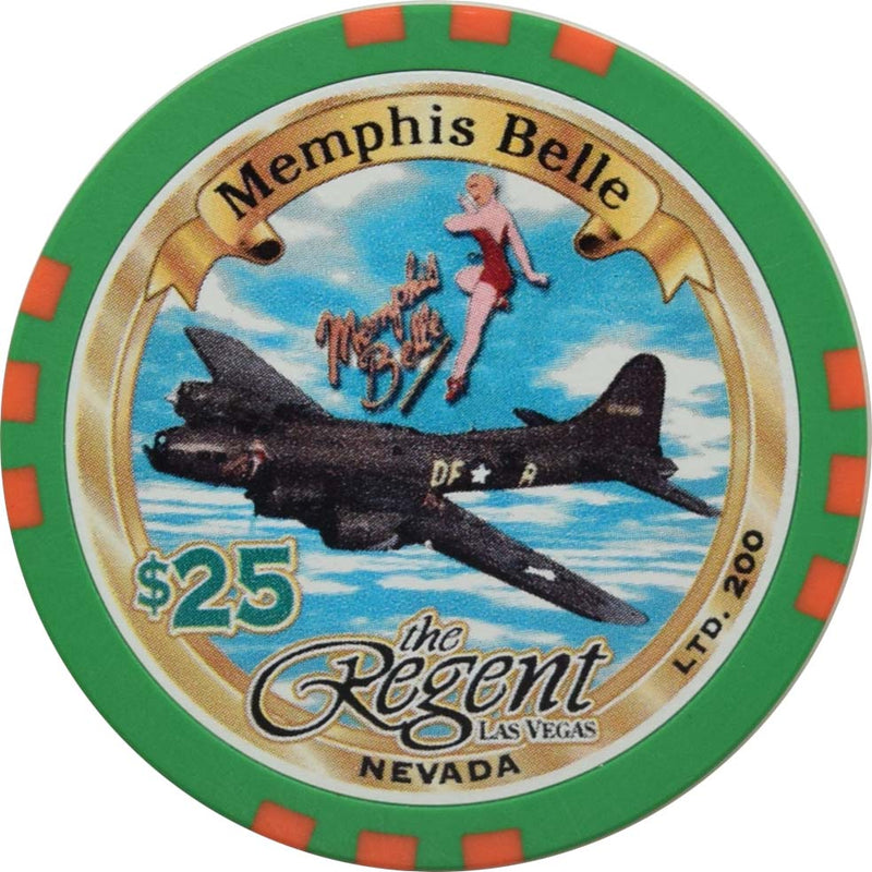 The Regent Casino Las Vegas Las Vegas $25 Col. Robert K. Morgan/Memphis Belle Chip 2001