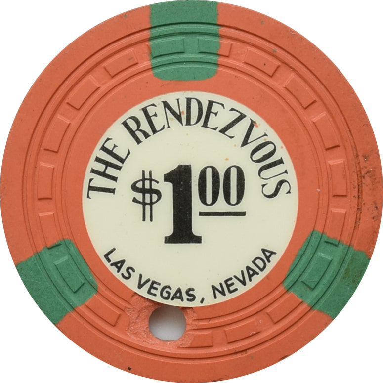 Rendezvous Casino Las Vegas Nevada $1 Cancelled Chip 1963