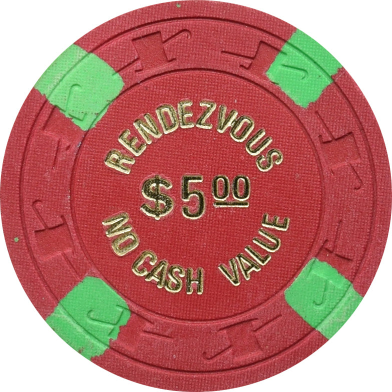 Rendezvous Casino Las Vegas Nevada $5 NCV Chip 1977