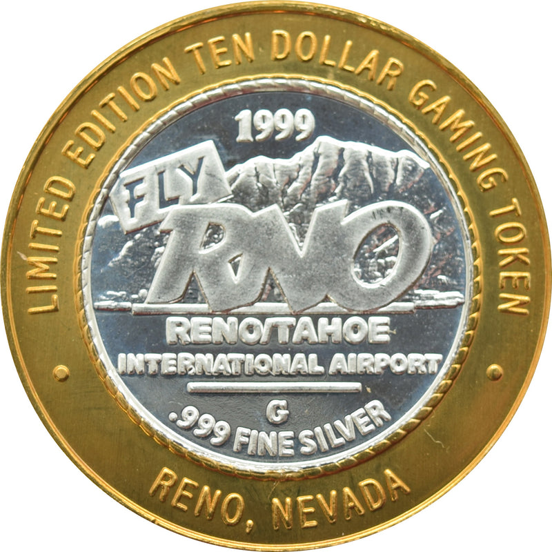 Reno/Tahoe International Airport "1940 Ford Coupe" $10 Silver Strike .999 Fine Silver 1999