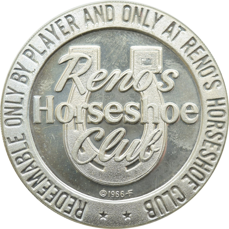 Horseshoe Club Casino Reno NV $1 Token 1966