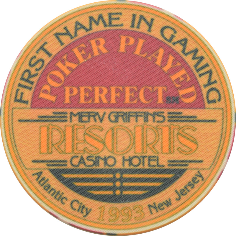 Resorts International Casino Atlantic City New Jersey First Name in Gaming Chip 1993