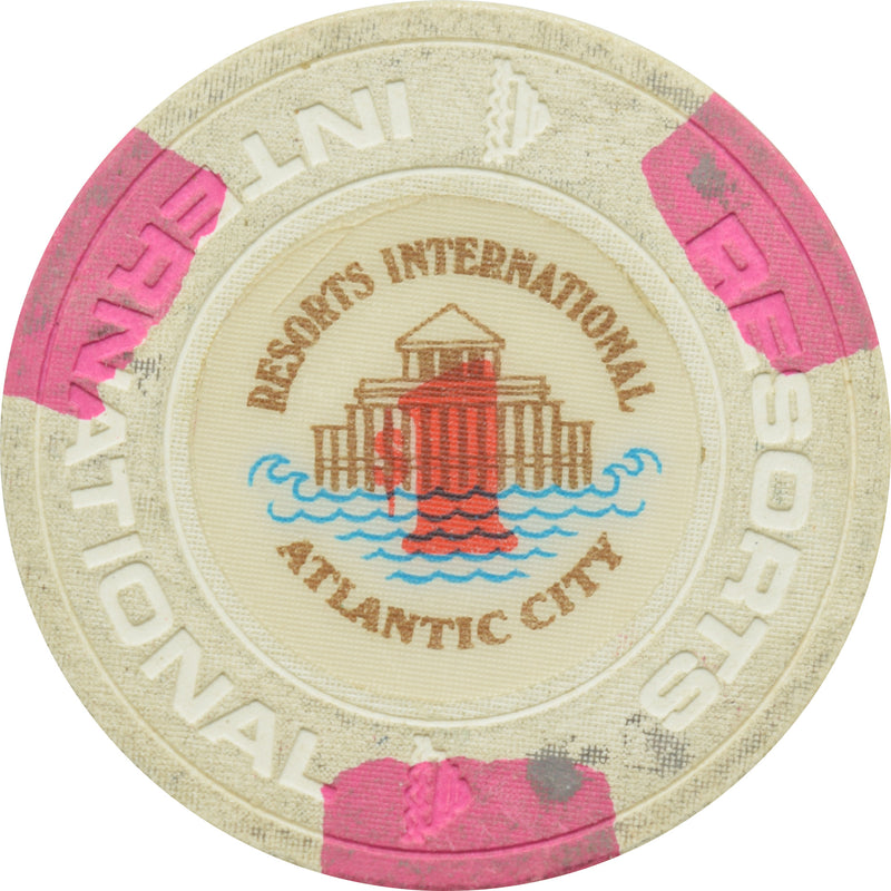 Resorts International Casino Atlantic City New Jersey $1 House Mold Chip