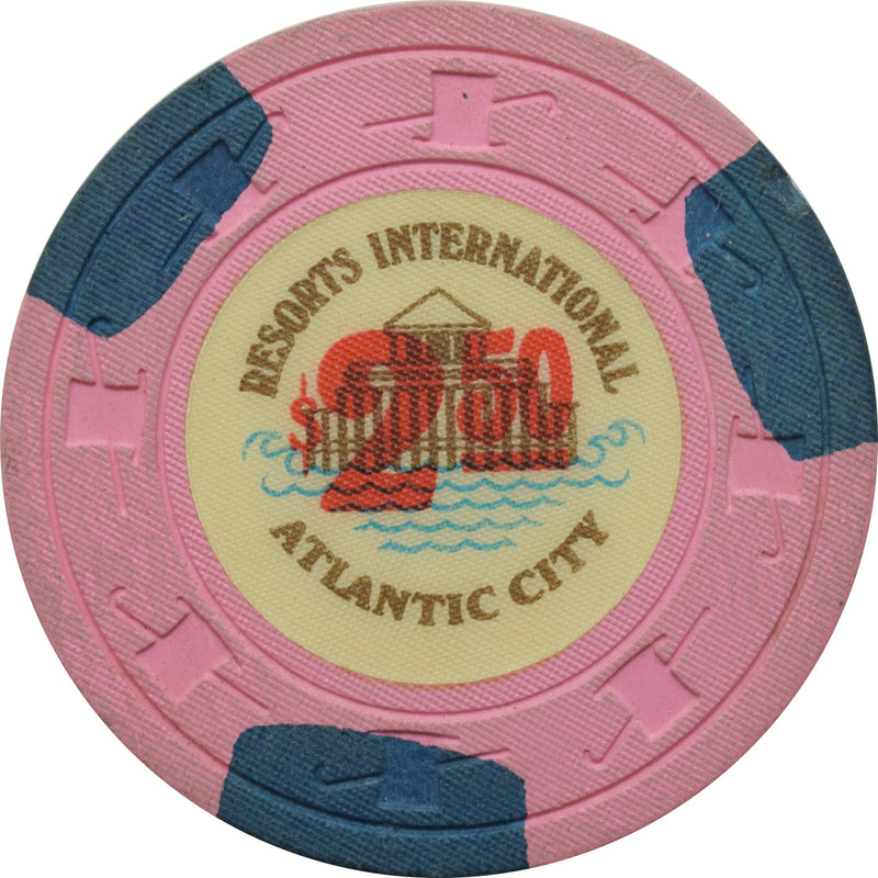 Resorts International Casino Atlantic City New Jersey $2.50 H&C Chip