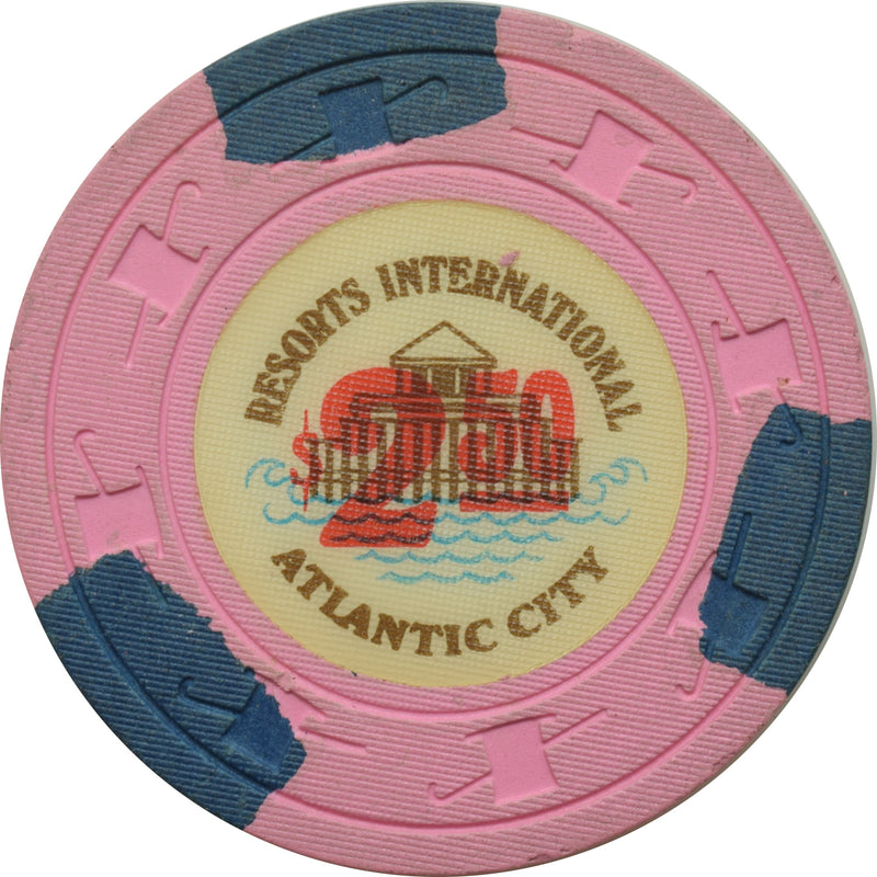 Resorts International Casino Atlantic City New Jersey $2.50 H&C Chip