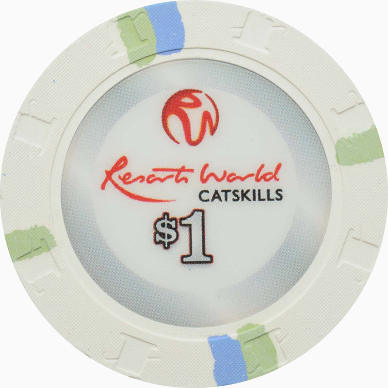Resorts World Catskills Casino Kiamesha Lake New York $1 Chip