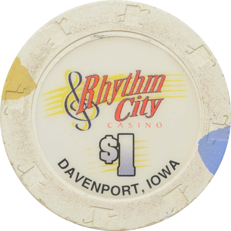 Rhythm City Casino Davenport Iowa $1 Chip