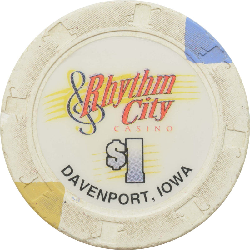 Rhythm City Casino Davenport Iowa $1 Chip