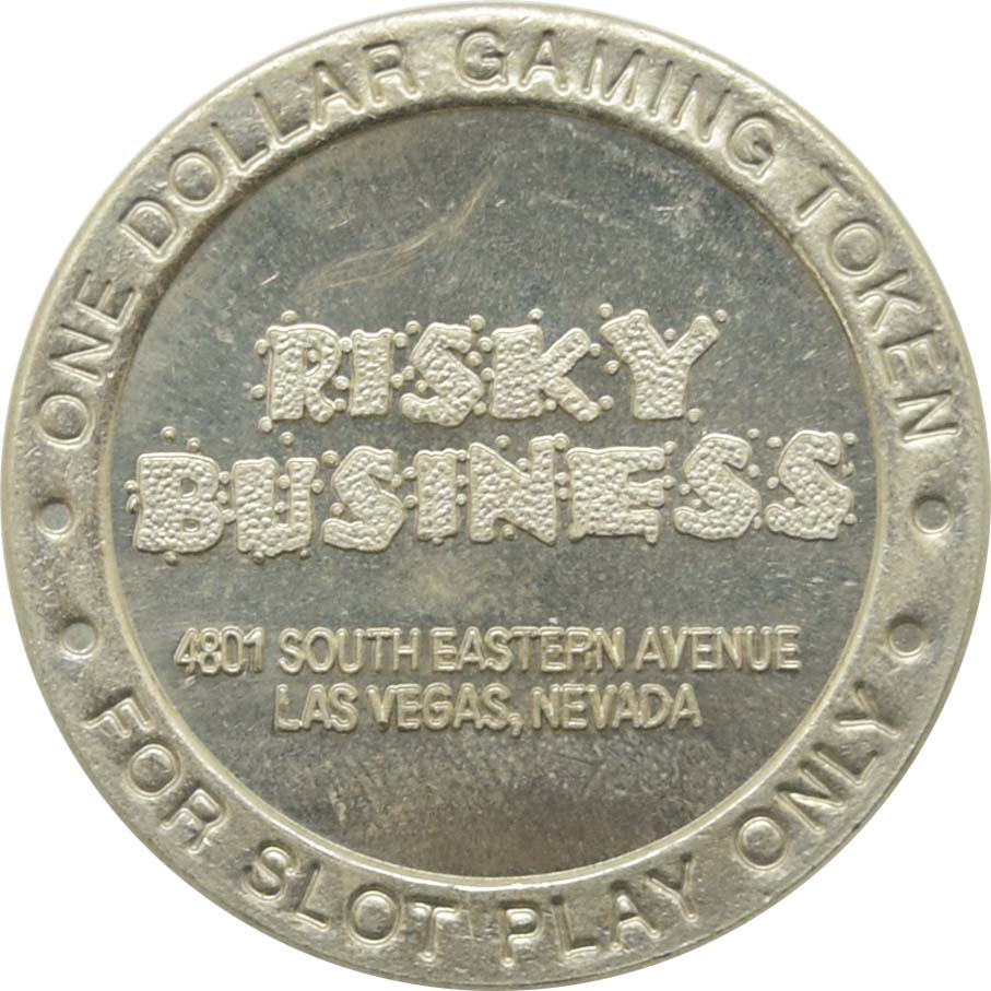 Risky Business Casino Las Vegas Nevada $1 Token 1995