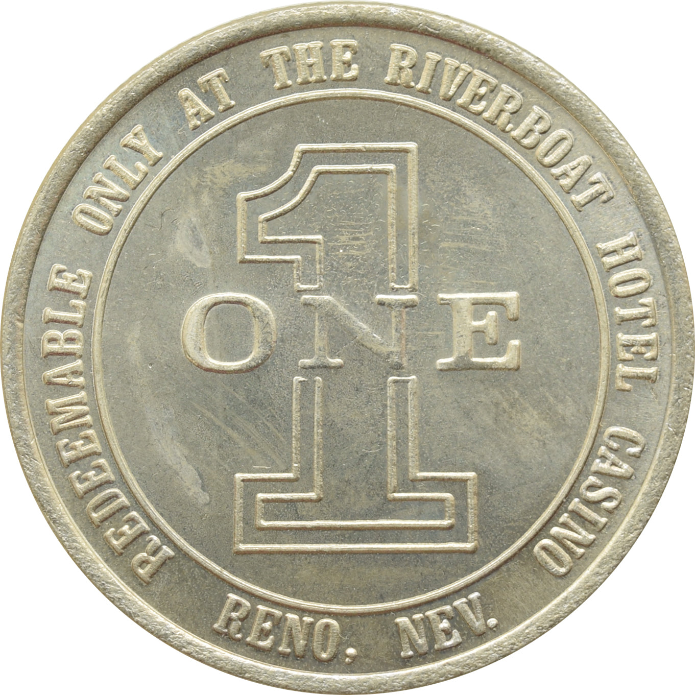 Riverboat Casino Reno NV $1 Token 1998