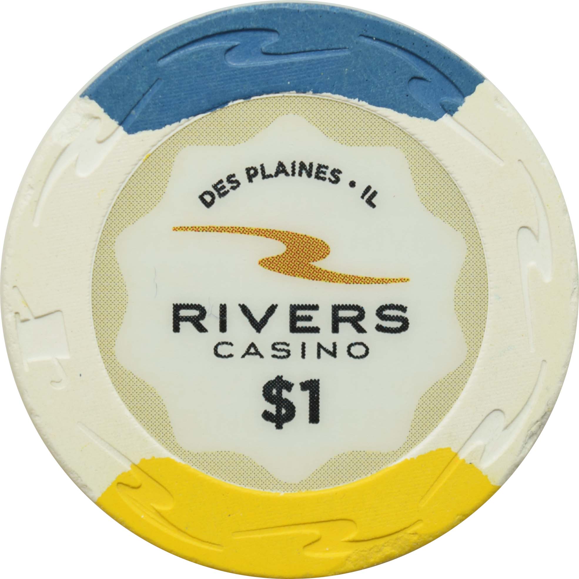 Rivers Casino Des Plaines Illinois $1 Chip