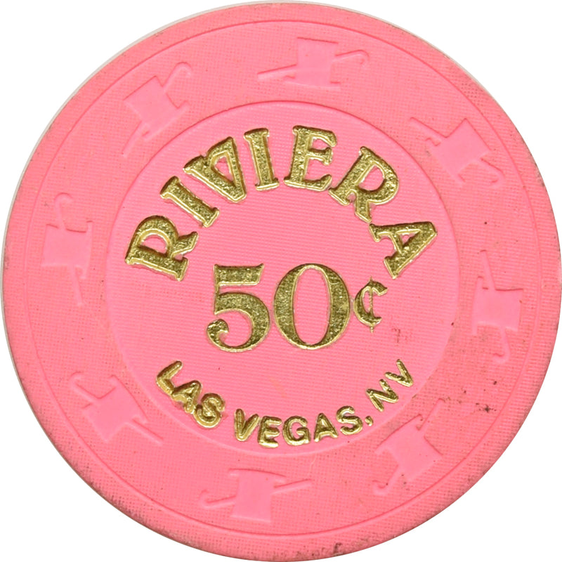Riviera Casino Las Vegas Nevada 50 Cent Large Print Chip 1995