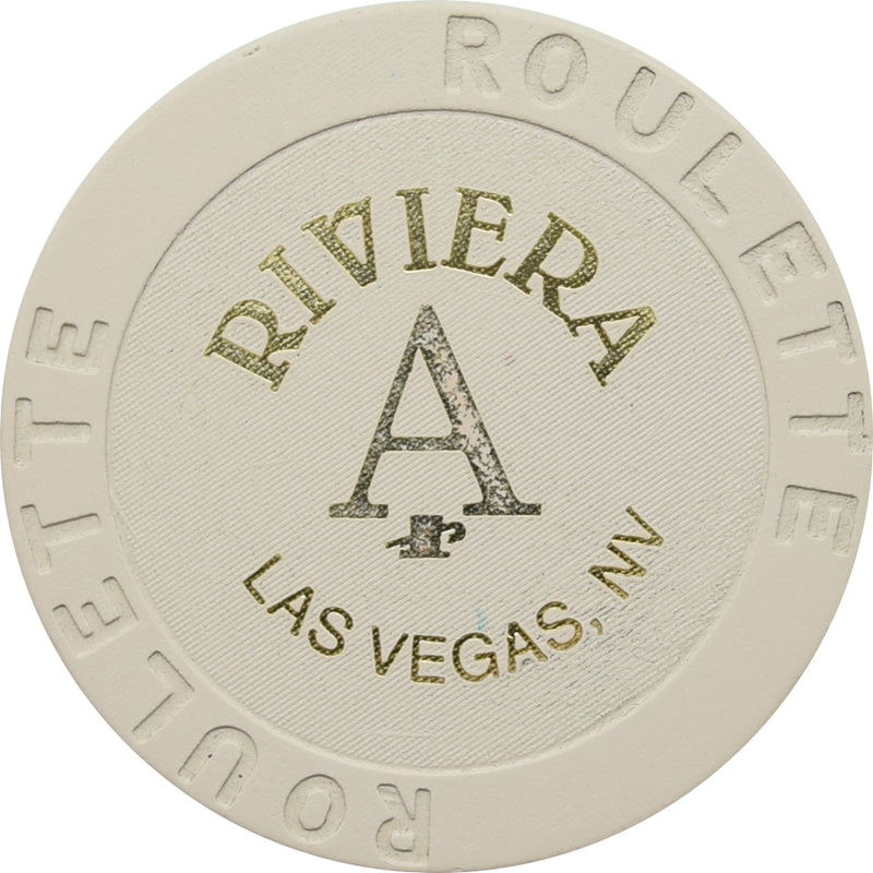 Riviera Casino Las Vegas Nevada Off White Roulette A Chip 1990s