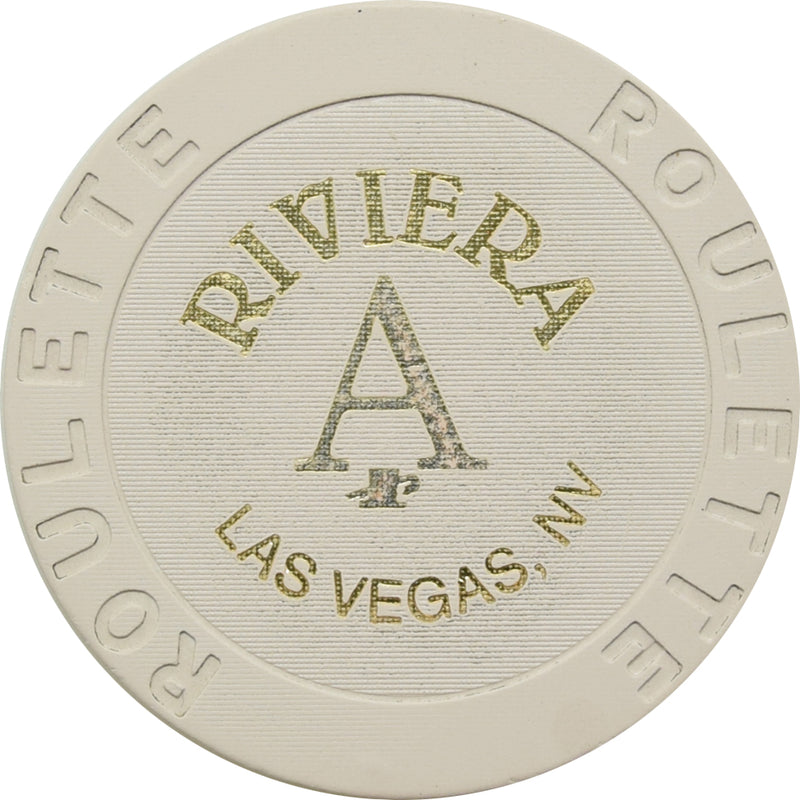 Riviera Casino Las Vegas Nevada Off White Roulette A Chip 1990s