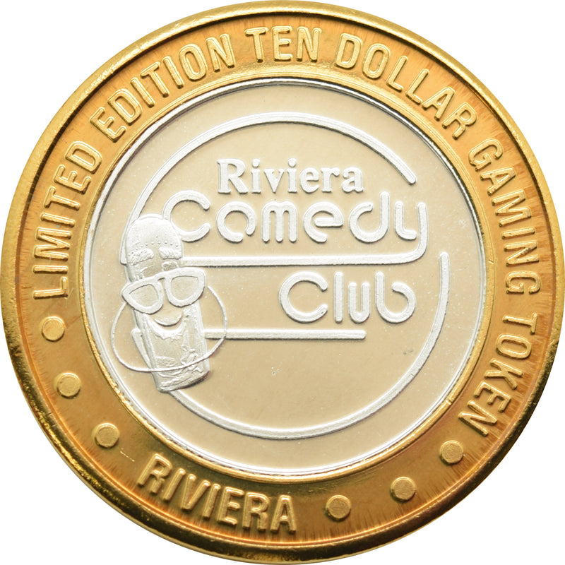 Riviera Casino Las Vegas "Comedy Club" $10 Silver Strike .999 Fine Silver 1996