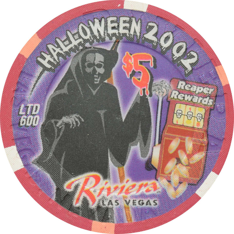 Riviera Casino Las Vegas Nevada $5 Halloween Chip 2002