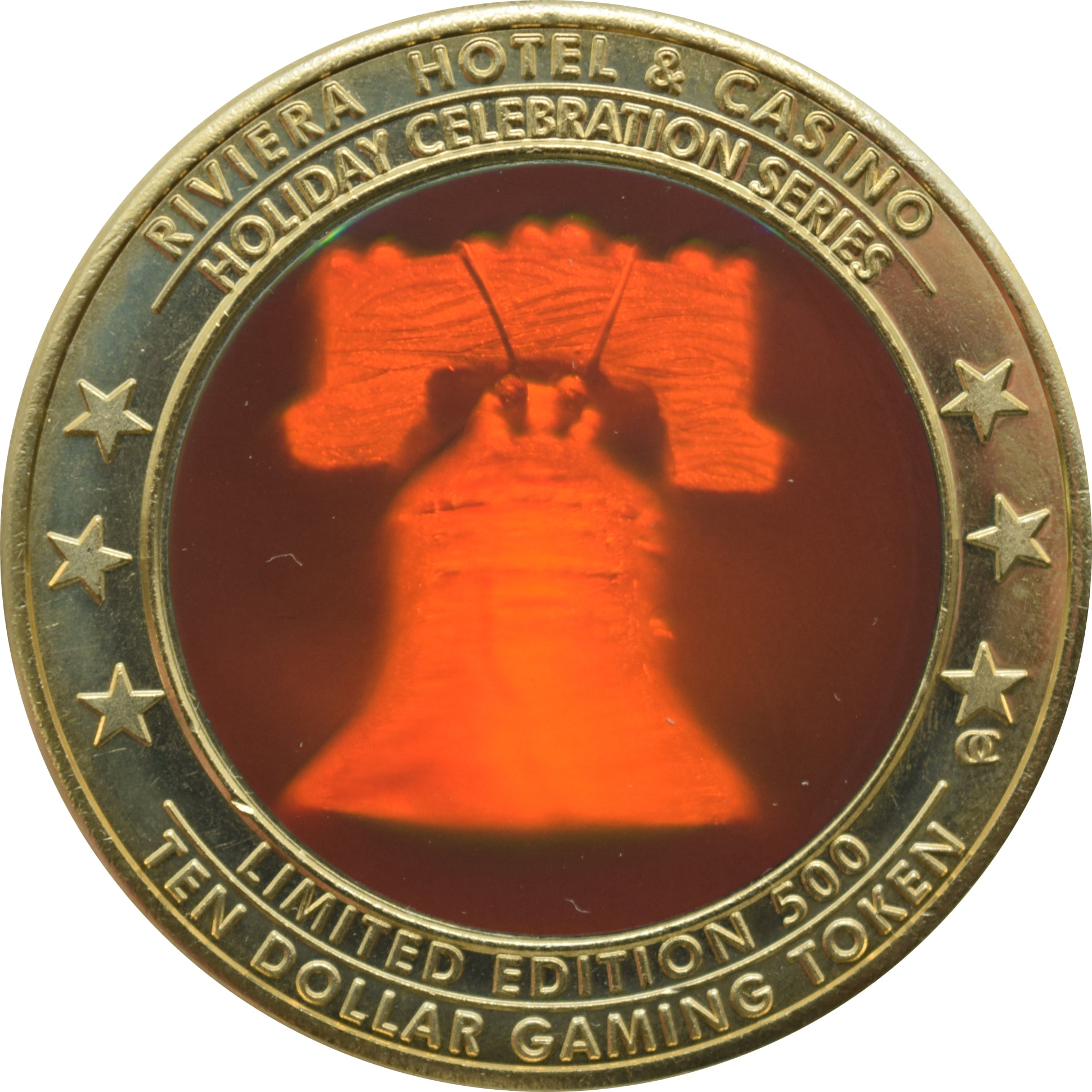 Riviera Casino Las Vegas "Independence Day" $10 Hologram Token 2001