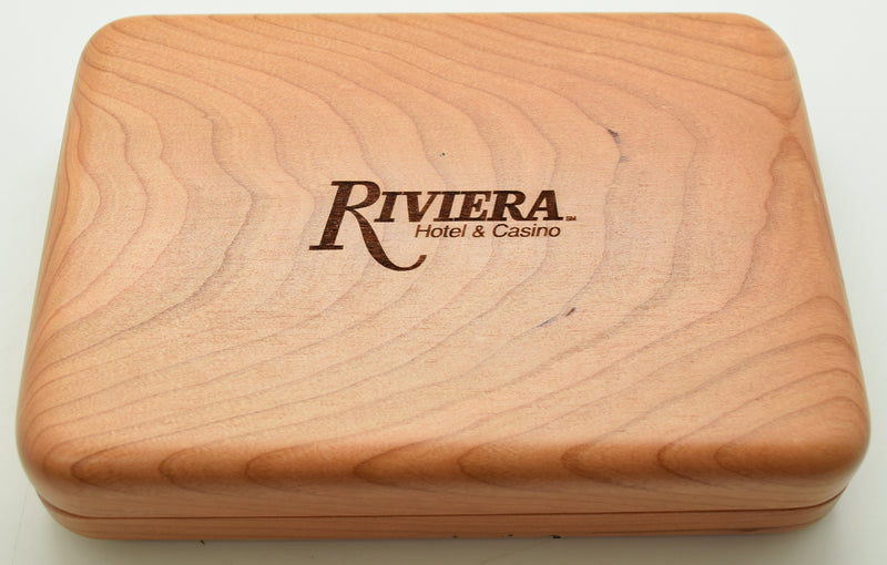 Riviera Casino Las Vegas Nevada Set of 6 Chips & Tokens - Millennium Set in Wooden Case