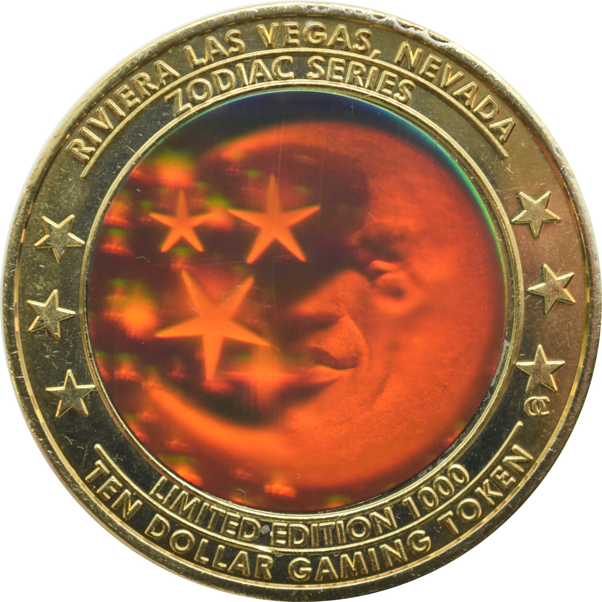 Riviera Casino Las Vegas "Sagittarius" $10 Zodiac Hologram Token 2002