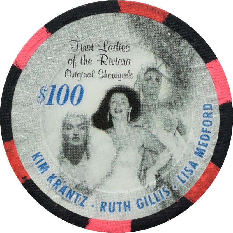 Riviera Casino Las Vegas Nevada $100 50th Anniversary Showgirls Chip 2005