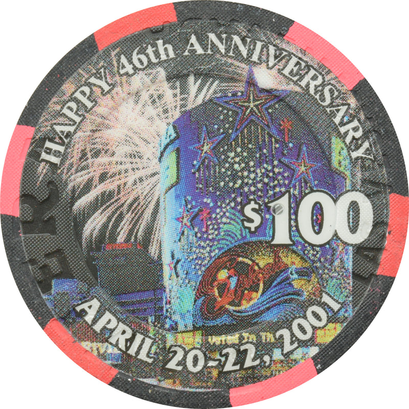 Riviera Casino Las Vegas Nevada $100 Happy 46th Anniversary Chip 2001