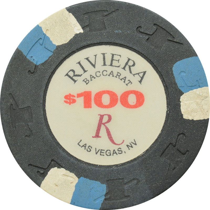 Riviera Casino Las Vegas Nevada $100 Baccarat Chip 1998
