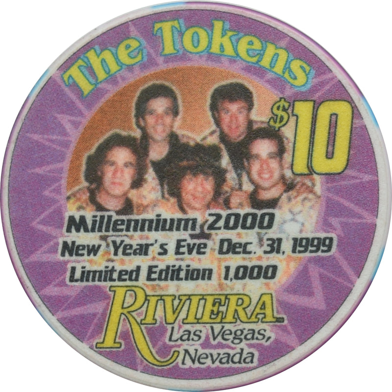 Riviera Casino Las Vegas Nevada $10 Millenium The Tokens Chip 1999