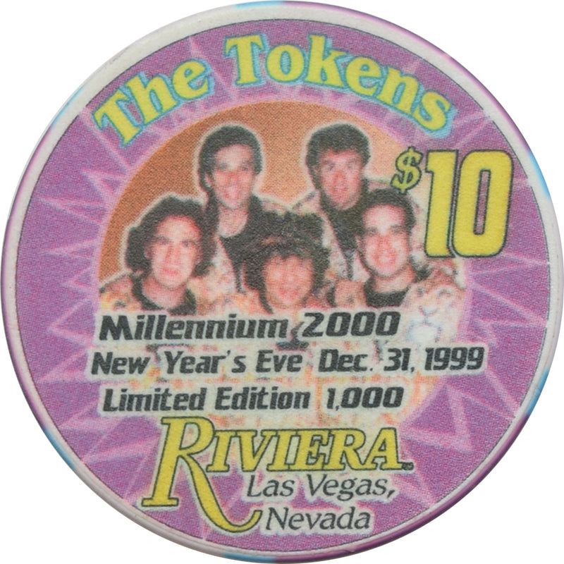 Riviera Casino Las Vegas Nevada $10 Millenium The Tokens Chip 1999