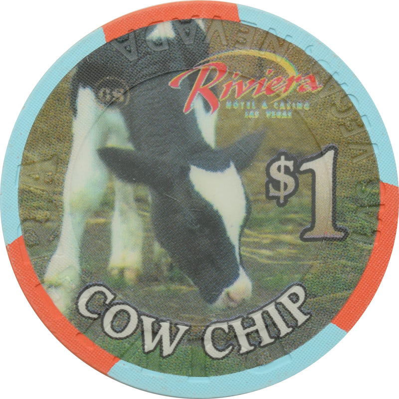 Riviera Casino Las Vegas Nevada $1 Rodeo Days Cow Chip 2001