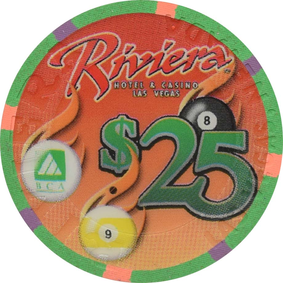 Riviera Casino Las Vegas Las Vegas $25 Billiard Congress (BCA) Chip 2002