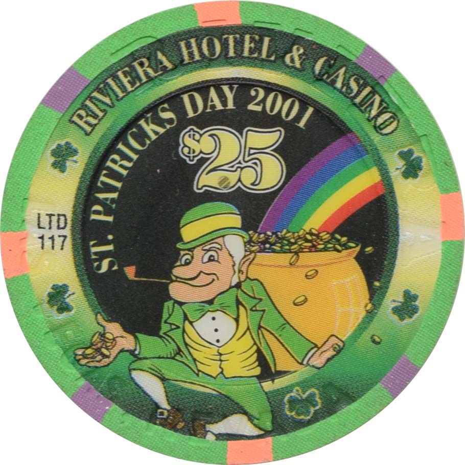 Riviera Casino Las Vegas Las Vegas $25 St. Patrick's Day Chip 2001