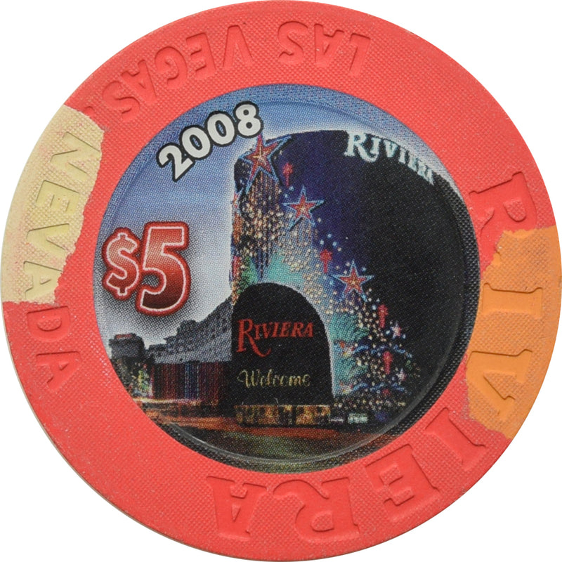 Riviera Casino Las Vegas Nevada $5 Chip 2008
