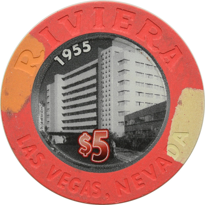 Riviera Casino Las Vegas Nevada $5 Chip 2008
