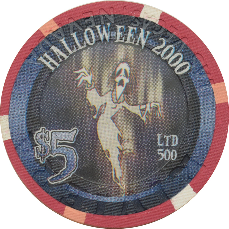 Riviera Casino Las Vegas Nevada $5 Halloween Chip 2000