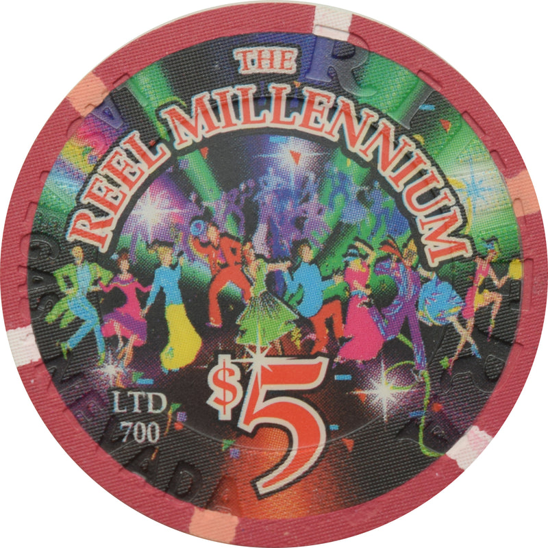 Riviera Casino Las Vegas Nevada $5 The Reel Millennium/Happy 2001 Chip