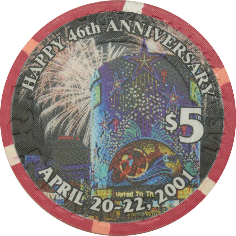 Riviera Casino Las Vegas Nevada $5 Happy 46th Birthday Chip 2001