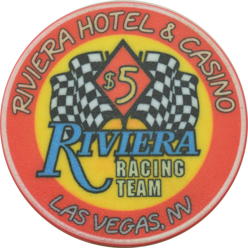 Riviera Casino Las Vegas Nevada $5 Racing Team Chip 1999